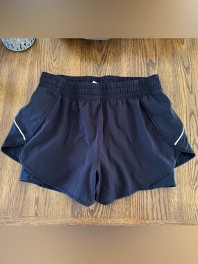 90 Degree By Reflex Black Athletic Shorts with Reflective Trim